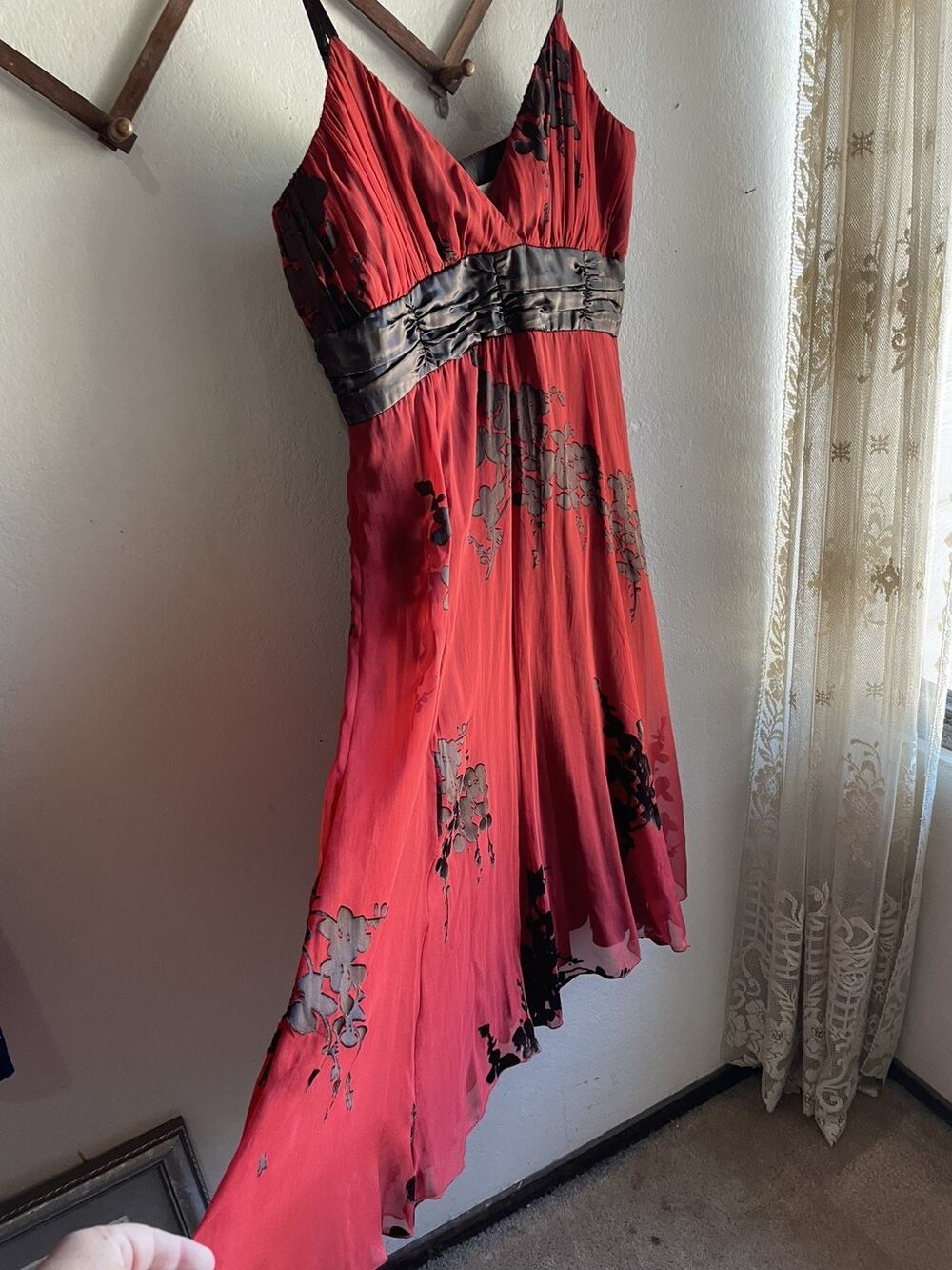 Jonathan Martin Y2k Silk Dress Women 12 red Fairy